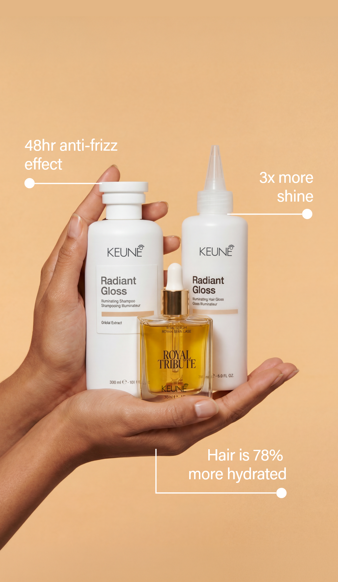 How to treat dry, dull hair? Try the deep-conditioning Radiant Gloss Mask for luminous, radiant hair and frizz free, perfect Keune hair mask, designed to restore moisture and boost 3x shine
